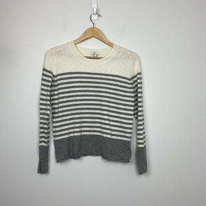 Joie Herminia Striped Gray Sweater Size Medium